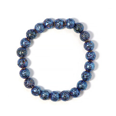 Königsblaue Lavaperle-Armband