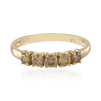 I2 Schokoladen-Brillant-Goldring