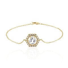 Weißer Topas-Silberarmband