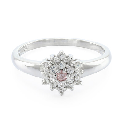Pinkfarbener Saphir-Silberring