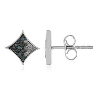 Diamant-Silberohrringe