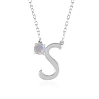 Regenbogen-Mondstein-Silbercollier
