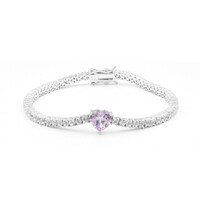 Bolivianischer Amethyst-Silberarmband