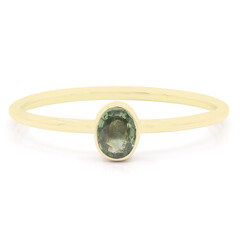 Grüner Saphir-Goldring