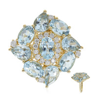 AAA-Brasilianischer Aquamarin-Goldring (CIRARI)
