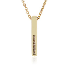 I2 Champagner-Diamant-Goldhalskette (de Melo)