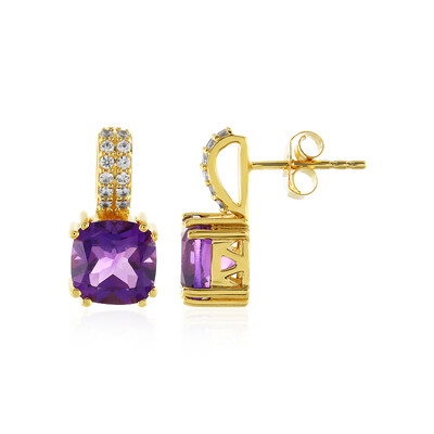 Sibirischer Amethyst-Silberohrringe