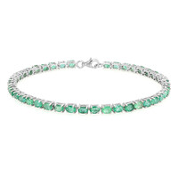 Sambia-Smaragd-Silberarmband