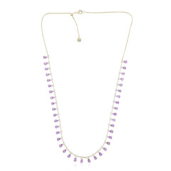 Purpurfarbener Ceylon-Saphir-Goldcollier