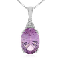 Lavendel-Amethyst-Silberhalskette