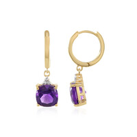 Sambia-Amethyst-Silberohrringe
