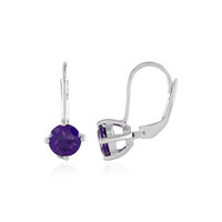 Sambia-Amethyst-Silberohrringe
