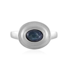 Blauer Stern-Saphir-Silberring