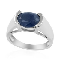 Blauer Saphir-Silberring