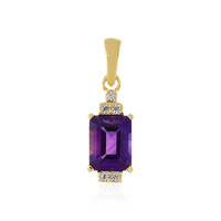 Sambia-Amethyst-Silberanhänger