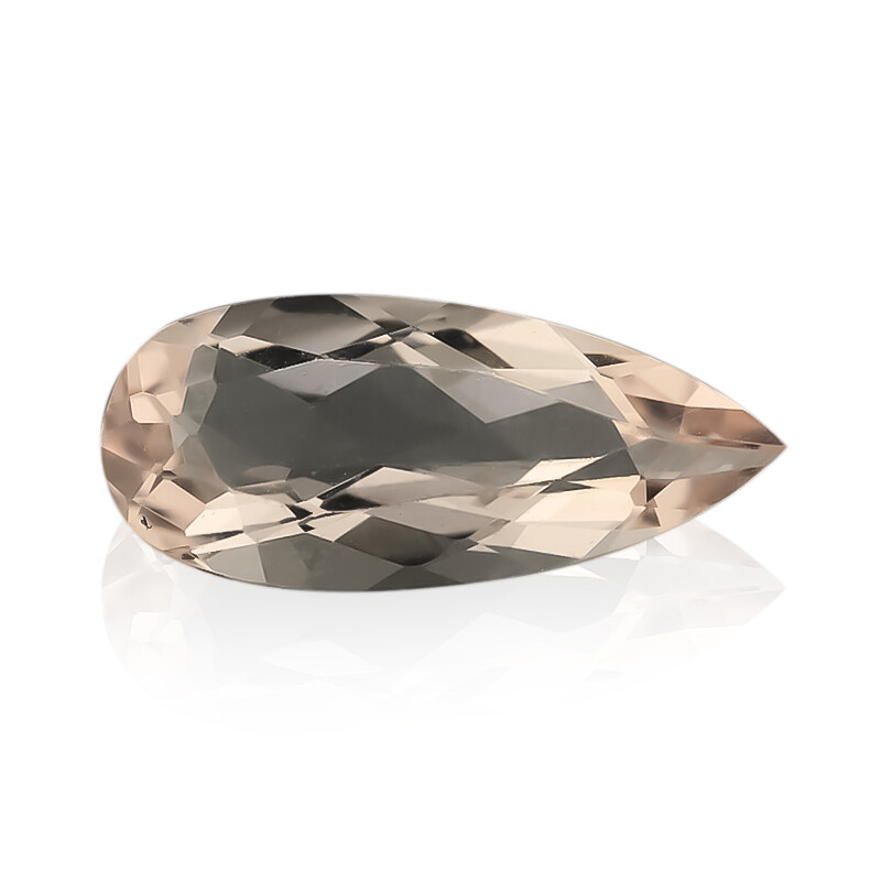 Brasilianischer Pfirsich-Morganit, Teardrop-Schliff, 0,5ct