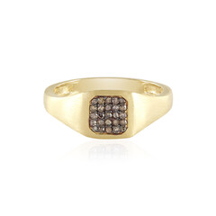 I3 Schokoladen-Diamant-Silberring
