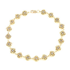 I2 Champagner-Brillant-Goldarmband (Ornaments by de Melo)