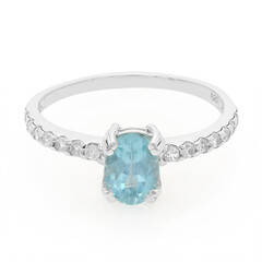 Blauer Apatit-Silberring