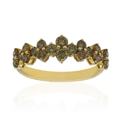 Grüner SI1 Brillant-Goldring (CIRARI)