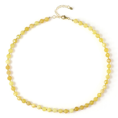 Gelber Opal-Silberhalskette (Riya)