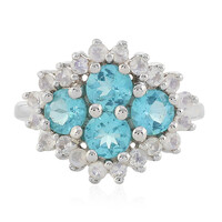 Blauer Apatit-Silberring