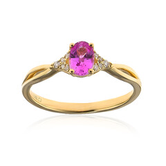 Pinkfarbener Saphir-Goldring (CIRARI)