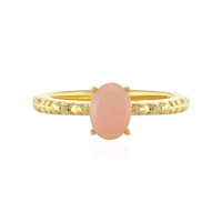 Pinkfarbener Opal-Silberring