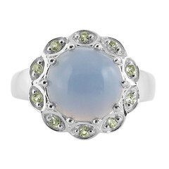 Blauer Opal-Silberring