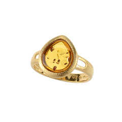 Baltischer Cognac-Bernstein-Silberring