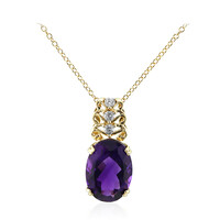 Sambia-Amethyst-Silberhalskette