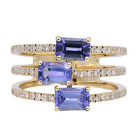 AAA-Tansanit-Goldring (CIRARI)