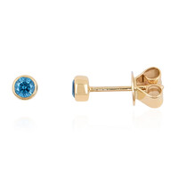 Blauer SI2 Brillant-Goldohrringe