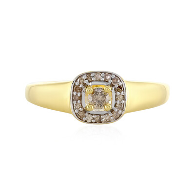 I4 Champagner-Diamant-Silberring