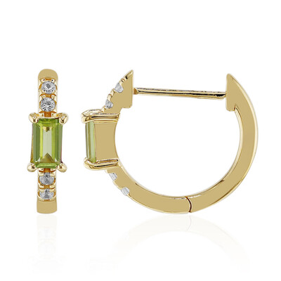 Burmesischer Peridot-Silberohrringe