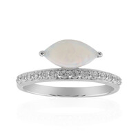 Weißer Opal-Silberring