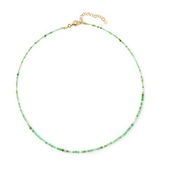 Chrysopras-Silberhalskette