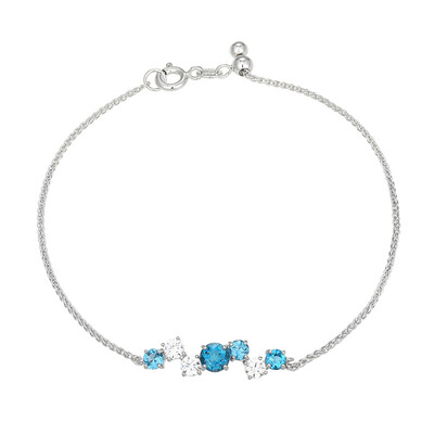 Londonblauer Topas-Silberarmband
