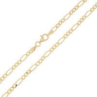 Silber-Figarokette - 45 cm - 6,19 g - vergoldet
