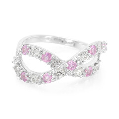 Pinkfarbener Ceylon-Saphir-Silberring