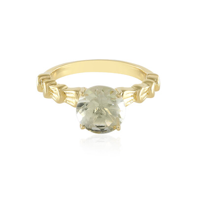 Grüner Amethyst-Silberring