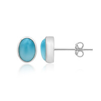 Larimar-Silberohrringe
