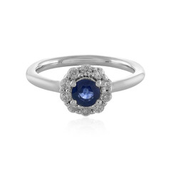 Blauer Saphir-Silberring