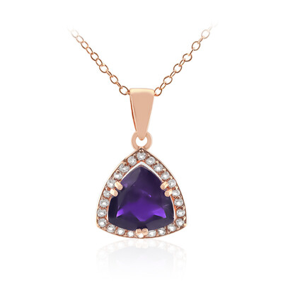 Sambia-Amethyst-Silberhalskette