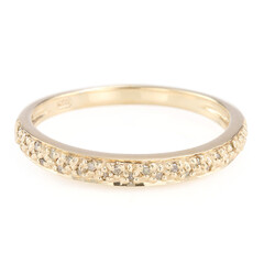Goldgelber Diamant-Silberring
