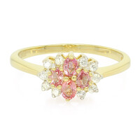 Padparadscha-Saphir-Silberring