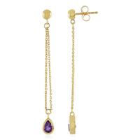 Sambia-Amethyst-Silberohrringe