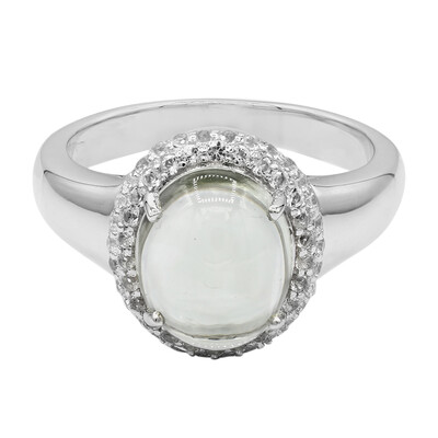 Grüner Amethyst-Silberring