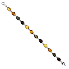 Baltischer Bernstein-Silberarmband