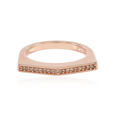 I3 Champagner-Diamant-Silberring